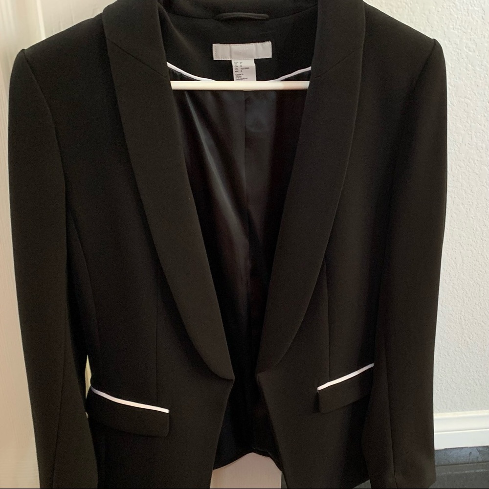 H&M black tuxedo jacket